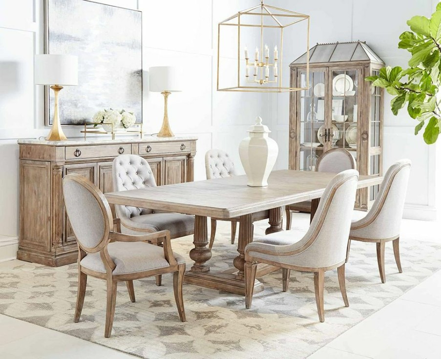 Dining Sets | * Art Furniture Architrave Trestle Dining Set In Rustic Almond