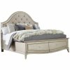 Queen Beds | * Art Furniture Starlite Queen Upholstered Panel Bed With Storage In Silver