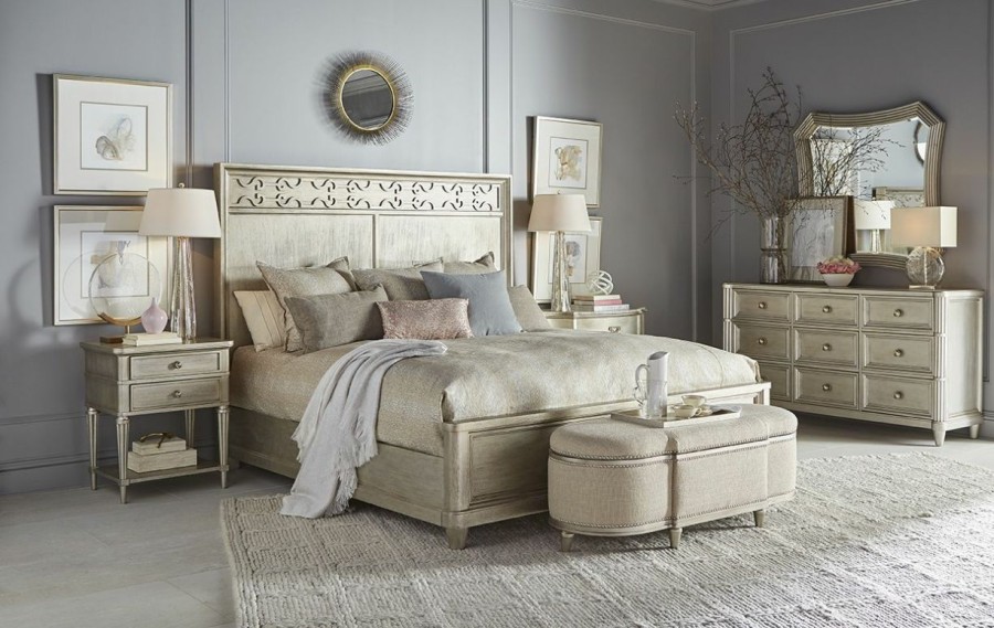 Queen Beds | * Art Furniture Morrissey Queen Cashin Panel Bed In Silver