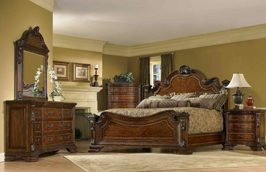 Queen Beds | * Art Furniture Old World Queen Estate Bed In Cherry