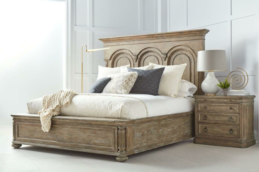 King Beds | * Art Furniture Architrave King Panel Bed In Rustic Almond