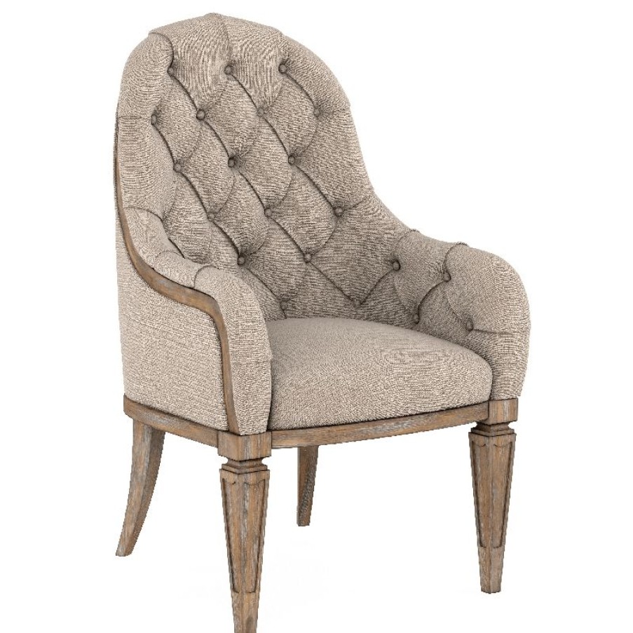 Dining Chairs | * Art Furniture Architrave Upholstered Arm Chair In Rustic Almond