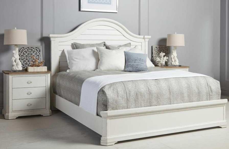 Queen Beds | * Art Furniture Palisade Queen Panel Bed In Vintage White