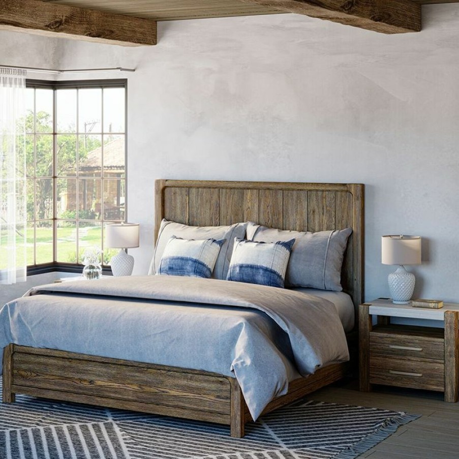 King Beds | * Art Furniture Stockyard King Panel Bed In Light Wood