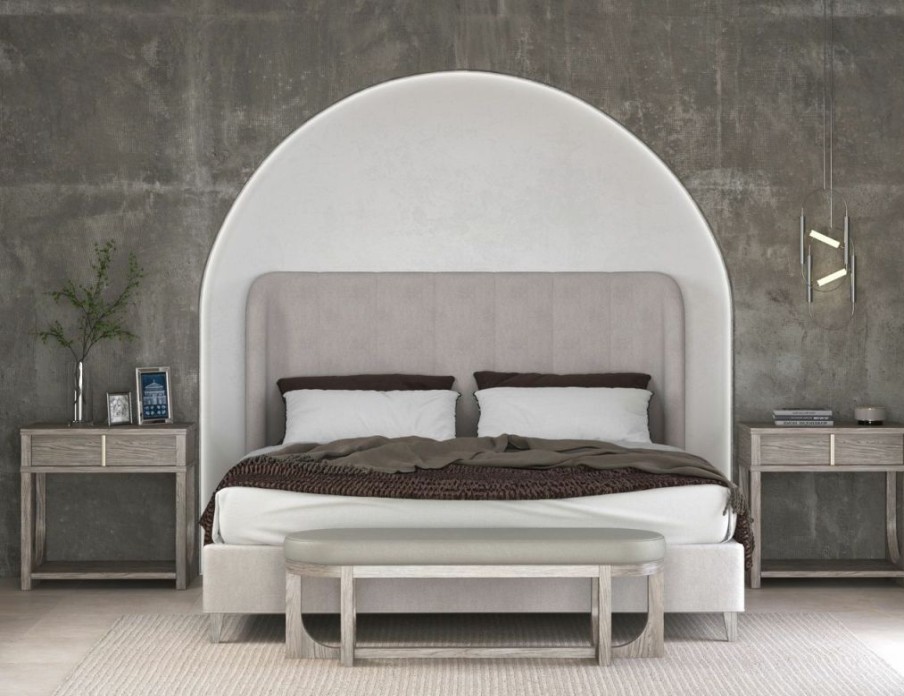 King Beds | * Art Furniture Vault California King Upholstered Shelter Bed In Mink