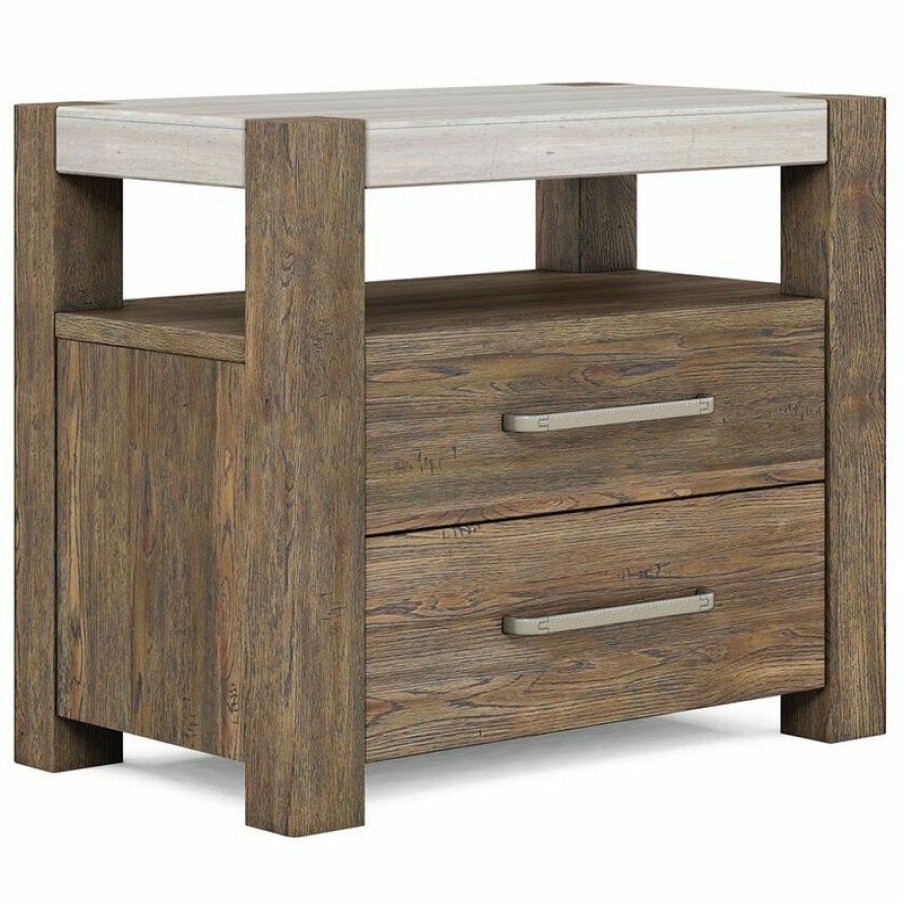 Nightstands | * Art Furniture Stockyard Bedside Chest In Light Wood