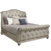 King Beds | * Art Furniture Summer Creek Shoals California King Upholstered Tufted Sleigh Bed In Medium Oak