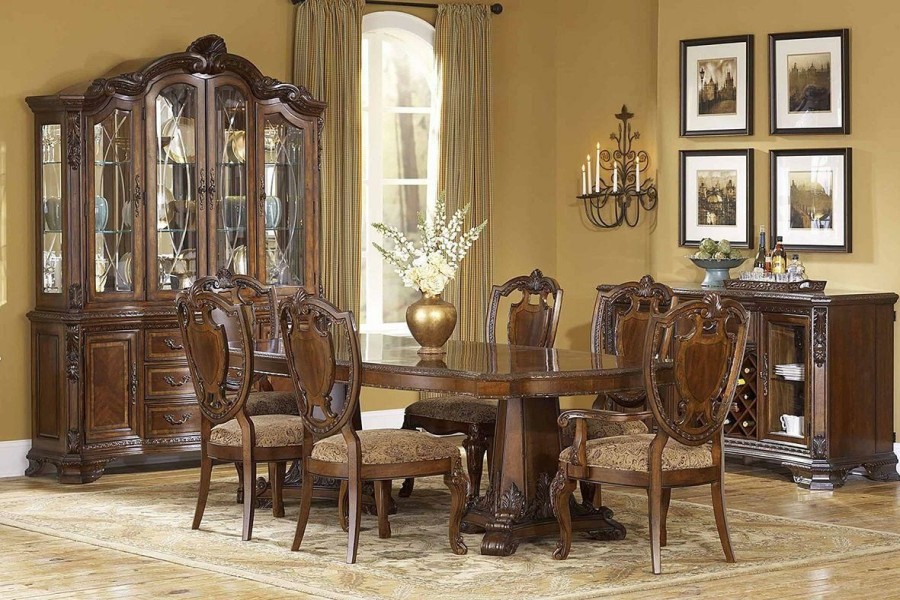 Dining Sets | * Art Furniture Old World Double Pedestal Dining Set In Cherry