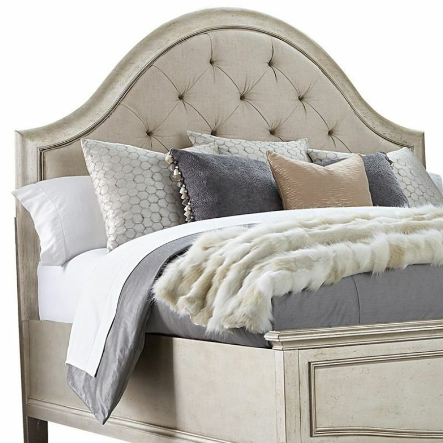 King Beds | * Art Furniture Starlite King Upholstered Panel Bed In Silver