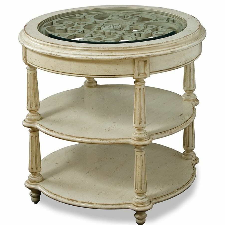 Coffee Tables | * Art Furniture Provenance Round Lamp Table In Linen