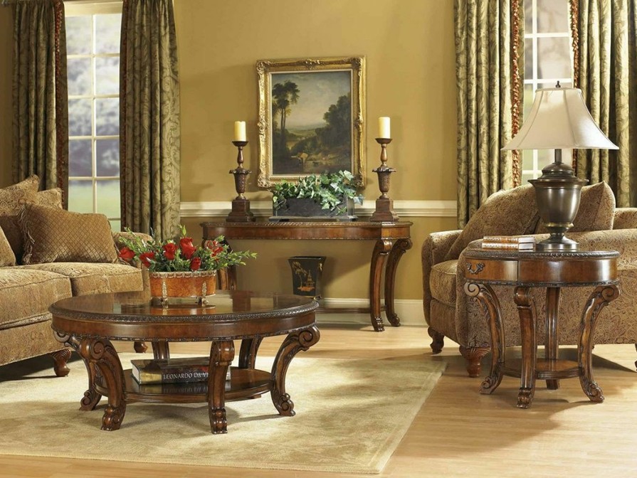 Coffee Tables | * Art Furniture Old World Round End Table In Cherry