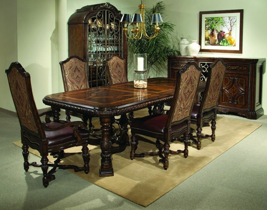 Dining Sets | * Art Furniture Valencia Trestle Dining Set In Dark Oak