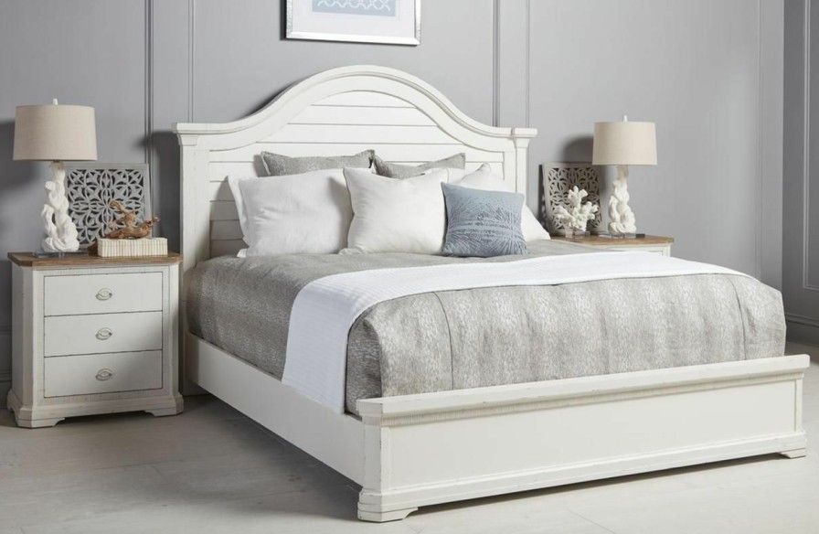 King Beds | * Art Furniture Palisade King Panel Bed In Vintage White