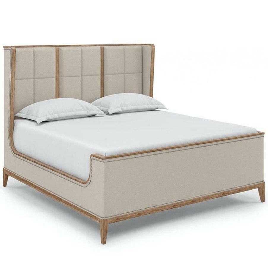 Queen Beds | * Art Furniture Passage Queen Upholstered Panel Bed In Light Oak