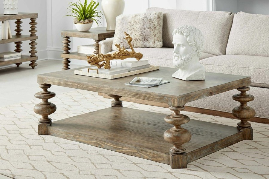 Coffee Table Sets | * Art Furniture Architrave Rectangular Cocktail Table In Rustic Almond