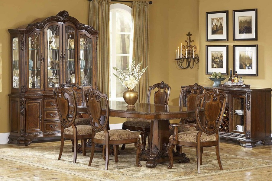 Dining Tables | * Art Furniture Old World Double Pedestal Table In Cherry